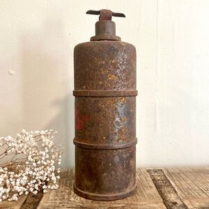 3 Vintage Bolser Corporation Roadside Flares Rusty Metal Decor Stackable